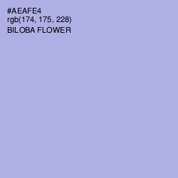 #AEAFE4 - Biloba Flower Color Image